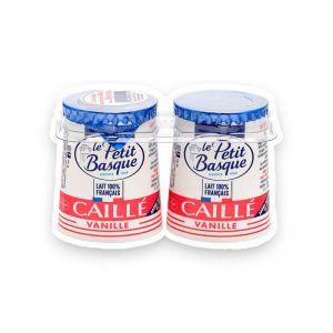 caillé mixte de lait de brebis et de vache saveur vanille le petit basque