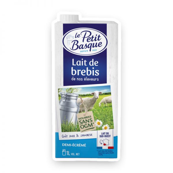 lait de brebis demi écrémé UHT Le Petit Basque