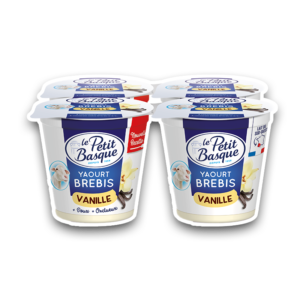 yaourt au lait de brebis vanille 4x115g le petit basque