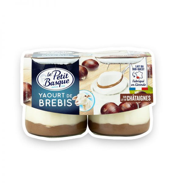yaourt de brebis sur lit de châtaignes