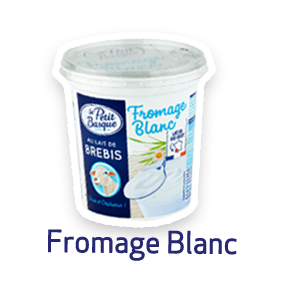 les produits au lait de brebis le petit basque : fromage blanc