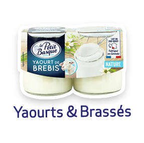 les produits au lait de brebis le petit basque : yaourts et brassés