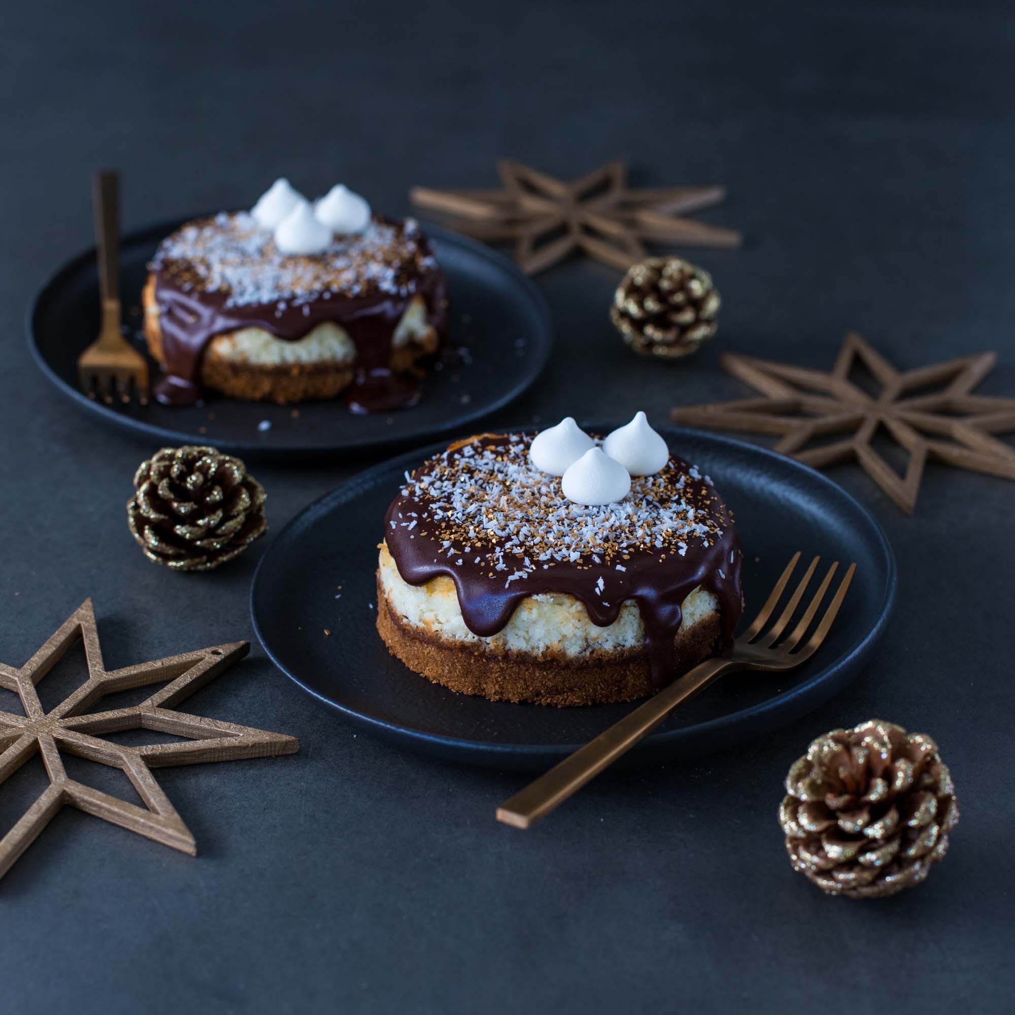 heesecake chocolat-coco au skyr de brebis et à la crème de brebis