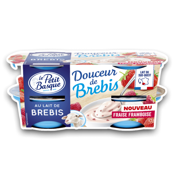 douceur de brebis à la fraise et à la framboise le petit basque.