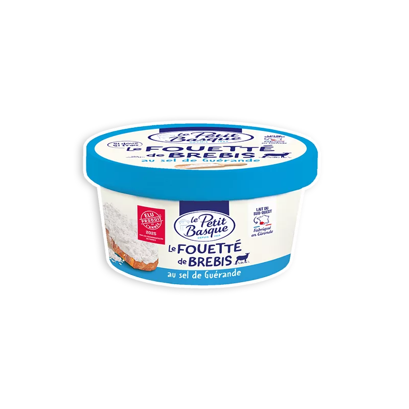 Fromage fouetté de Brebis au sel de Guérande Le Petit Basque, élu produit de l'année